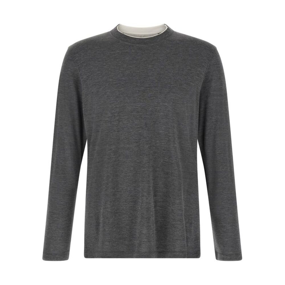 Brunello Cucinelli Men Silk And Cotton T-Shirt